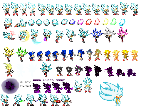 Classic Sonic Sprites (Fully Complete) by hypershadicspriter33 on