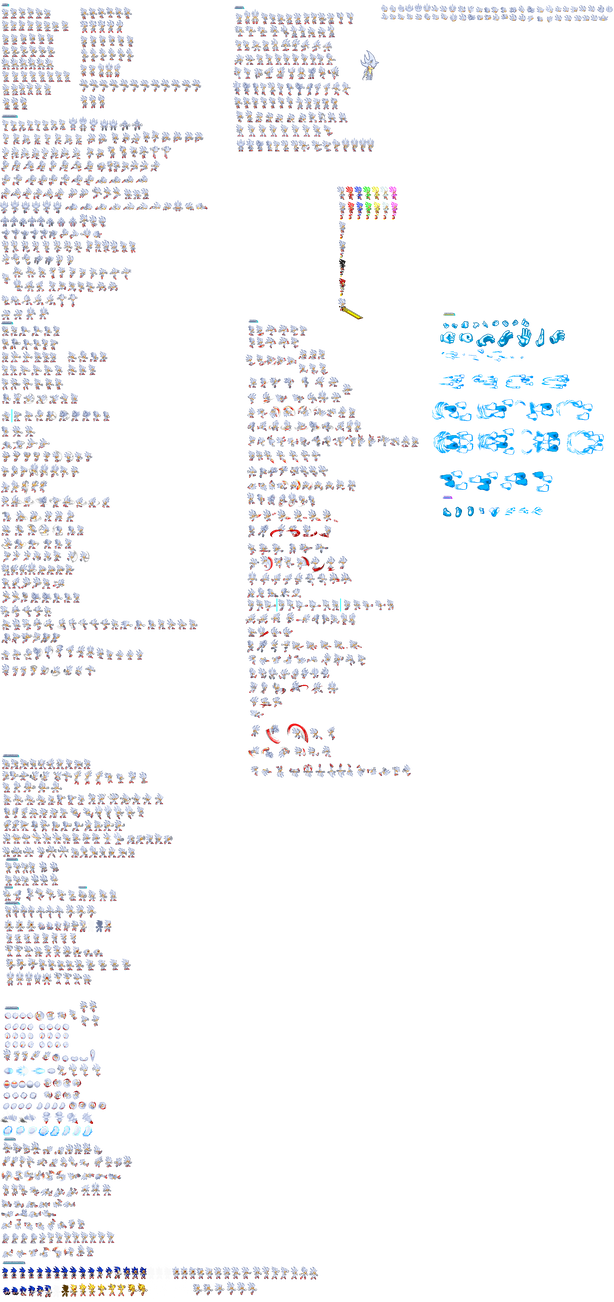 Darkspine Sonic sprites sheet updated W.I.P by DarkSeth644 on