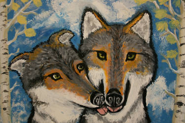 wolves closeup