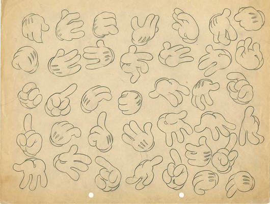 Mickey Mouse Hand Model Sheet