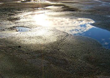 Sun in a puddle by KarinClaessonArt