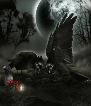 Ravens Grief by KarinClaessonArt