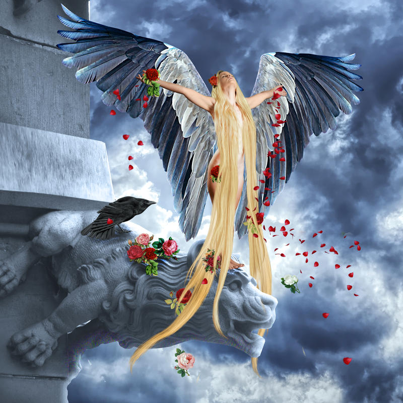 Angel of Gargoyle Lions