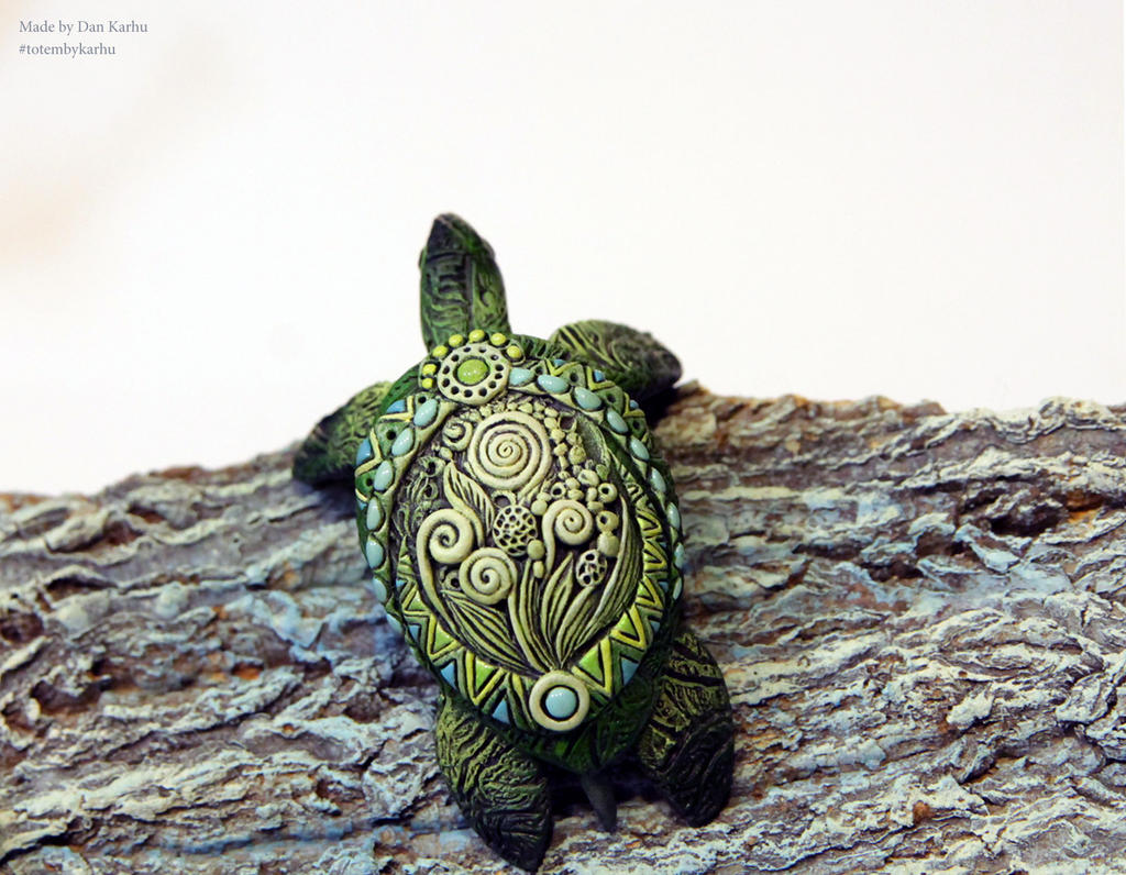 Sea turtle totem figurine by nicsadika on DeviantArt