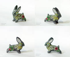 Spring Rabbit totem figurine