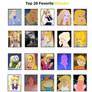 Top 20 fave blondes meme