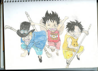 Sabo, Ace and Luffy