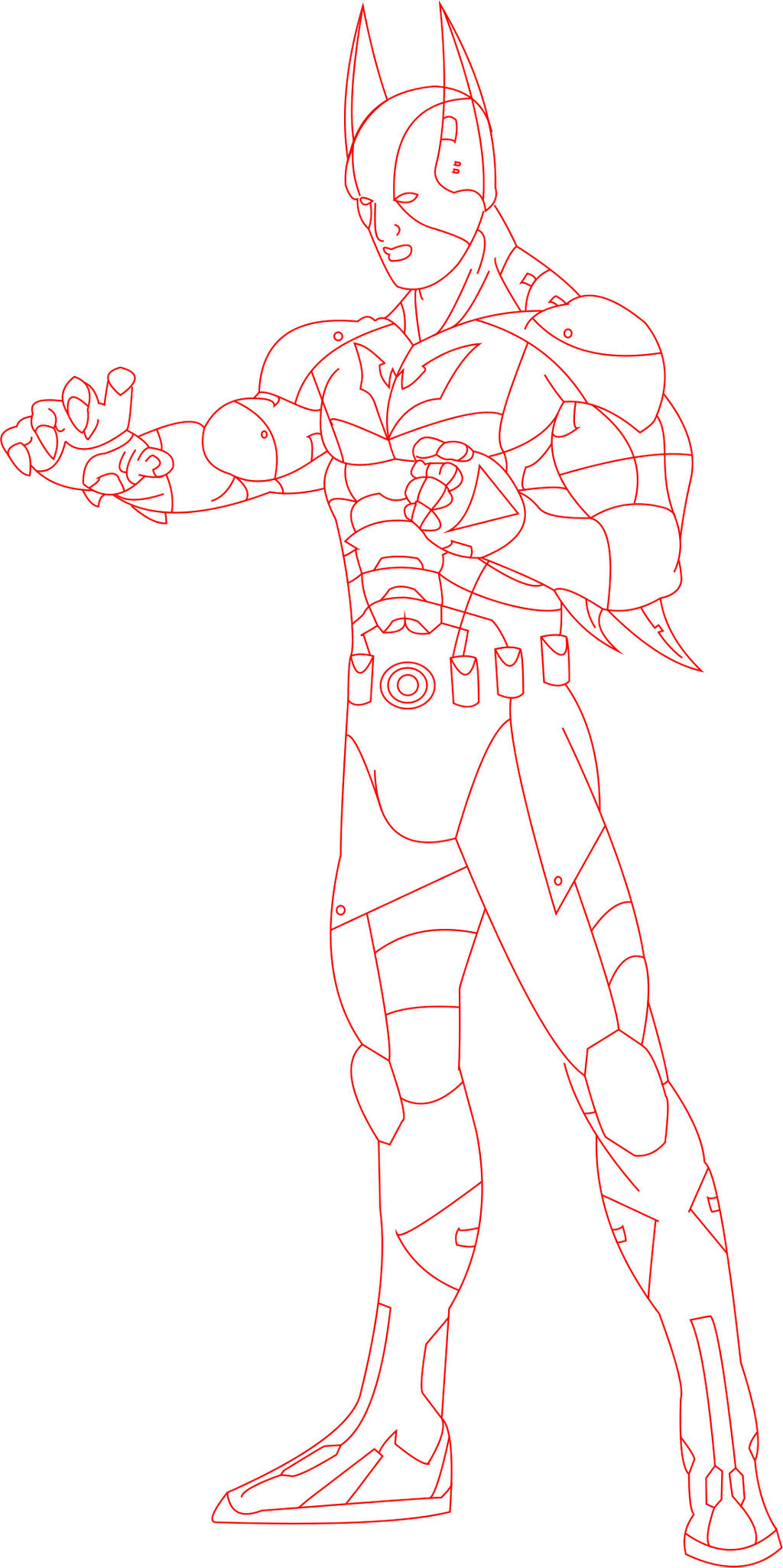 Batman Grid Line Batman Lineart by Crishark on DeviantArt