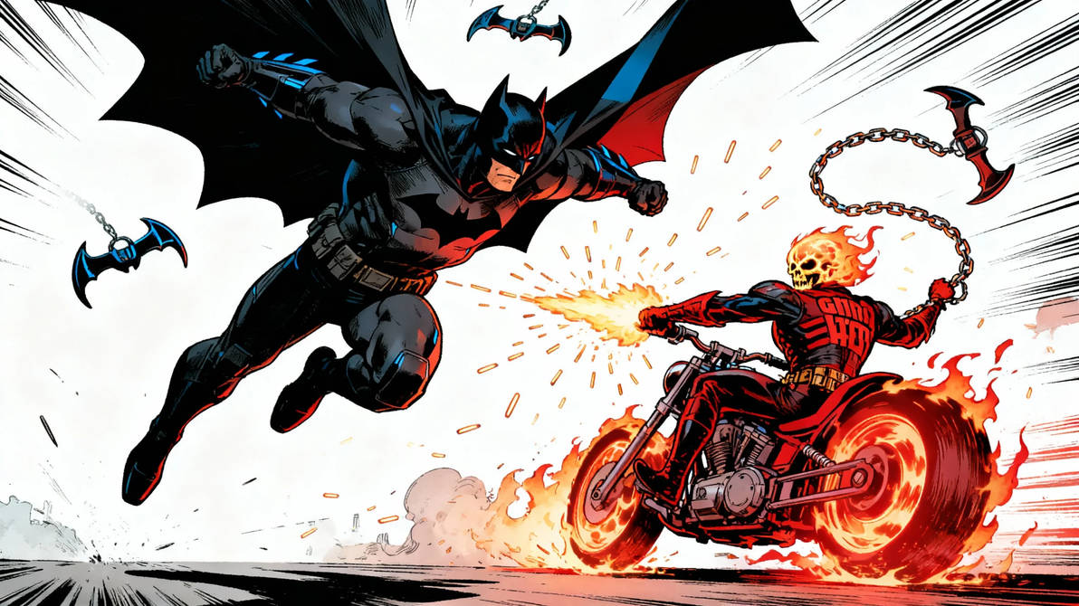 Batman Rider Batman VS Ghost Rider by Crishark on DeviantArt