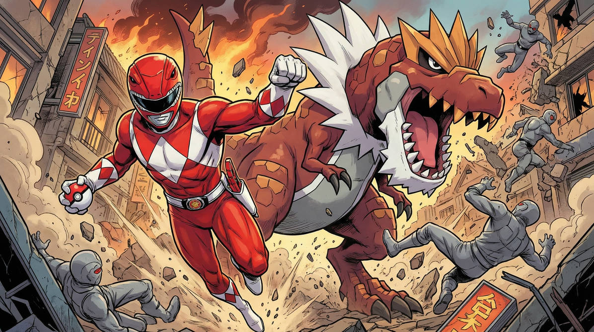 Red Ranger Tyler Red Ranger and Tyrantrum by Crishark on DeviantArt