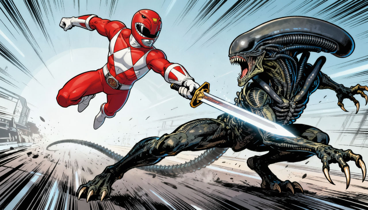 Infinite Vs Red Ranger Red Ranger VS Xenomorph by Crishark on DeviantArt
