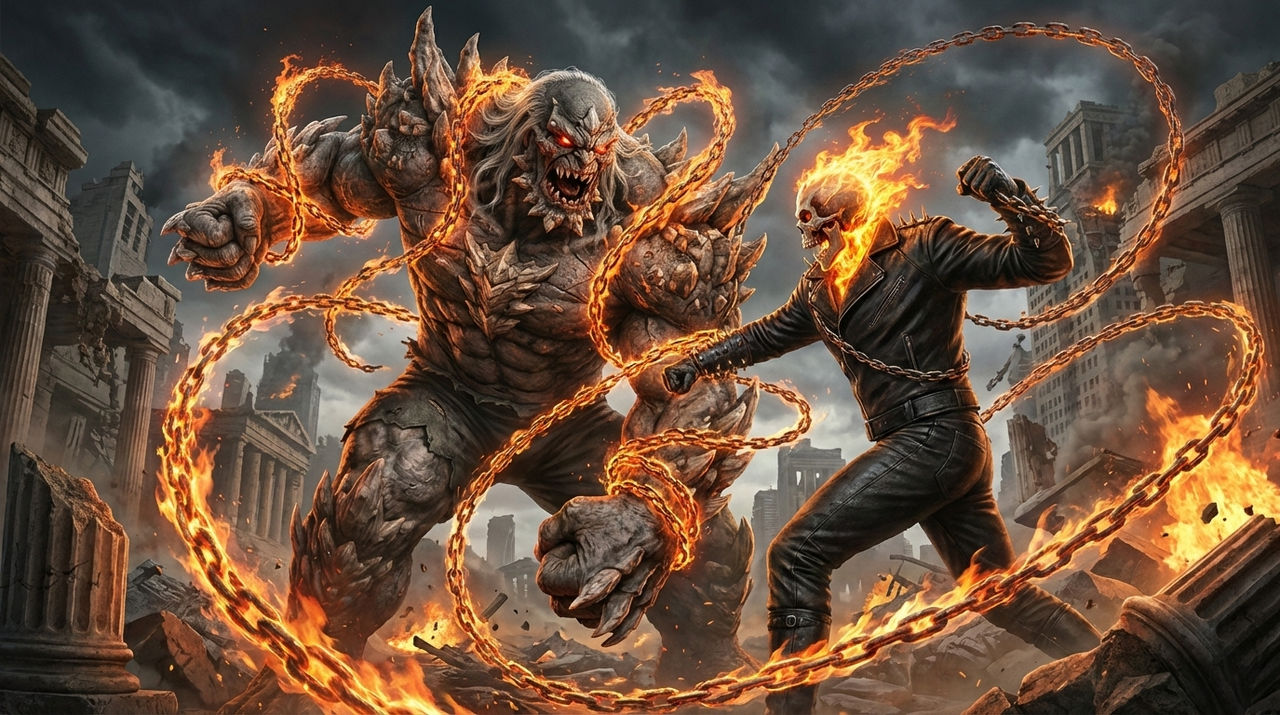 Ghost Rider Doomsday Doomsday VS Ghost Rider by Crishark on DeviantArt