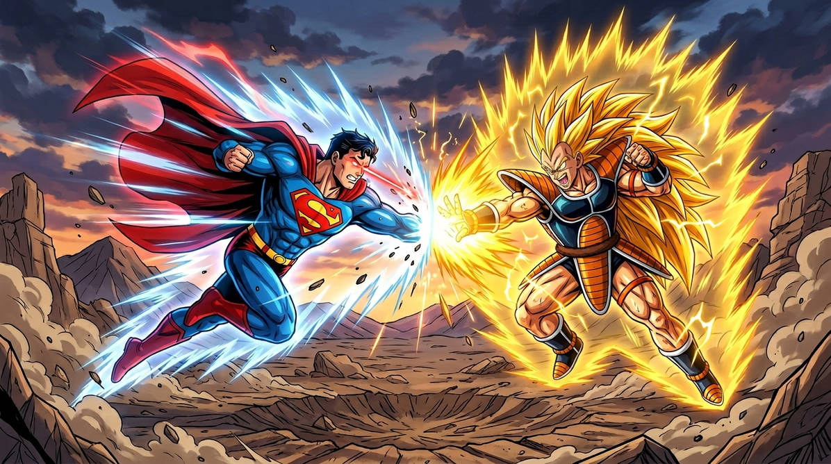 Superman Rizz Superman VS Raditz by Crishark on DeviantArt