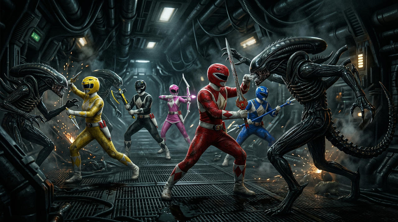 Power Rangers VS Xenomorph by Crishark on DeviantArt