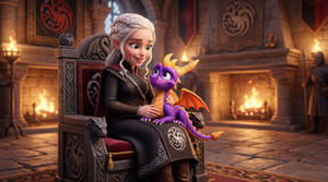 Daenerys Targaryen and Spyro