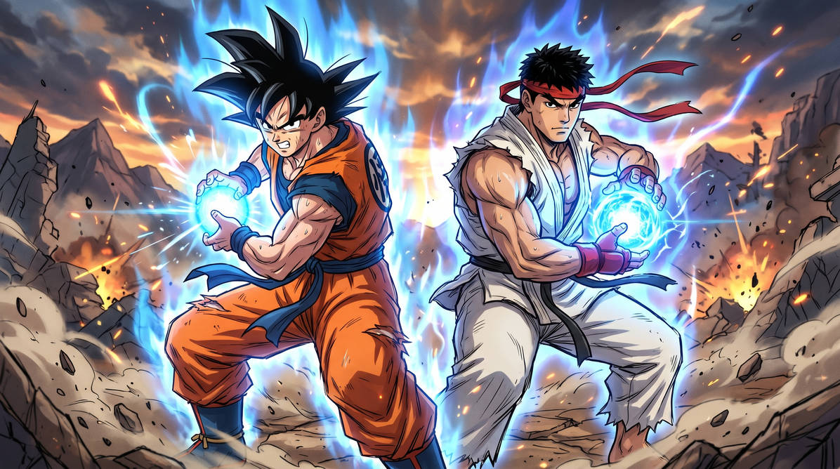 Gohan Ryu Goku and Ryu - Kamehameha and Hadouken by Crishark on DeviantArt