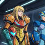 Samus Aran and Megaman X