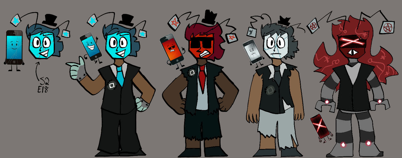 Mephone 4, 4S, 3GS, and X as humans! by HElP-Sort2763 on DeviantArt