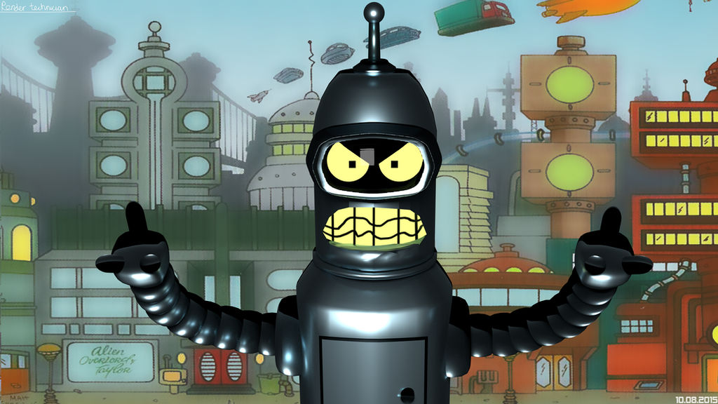 Bender Multitasking Bender 4K Render by Rendertechnician on DeviantArt