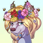 Commission: Flower Crown by Marshmallowl