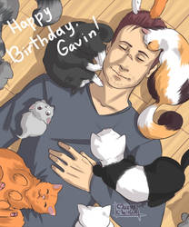 Gavin and cats
