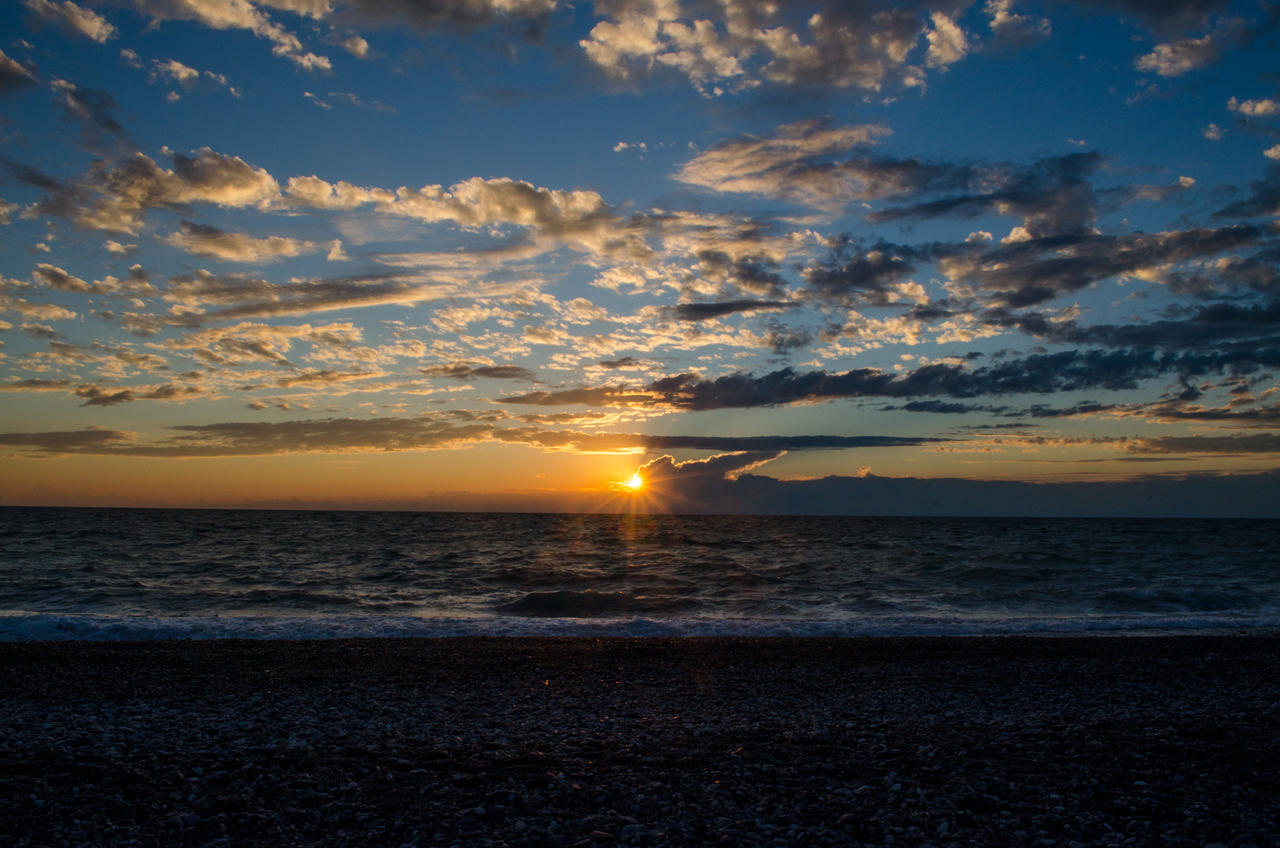 sunset in Abchazia