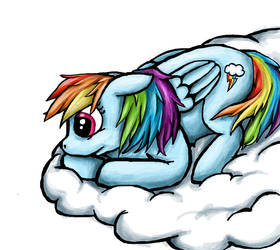 Rainbow Dash chilling