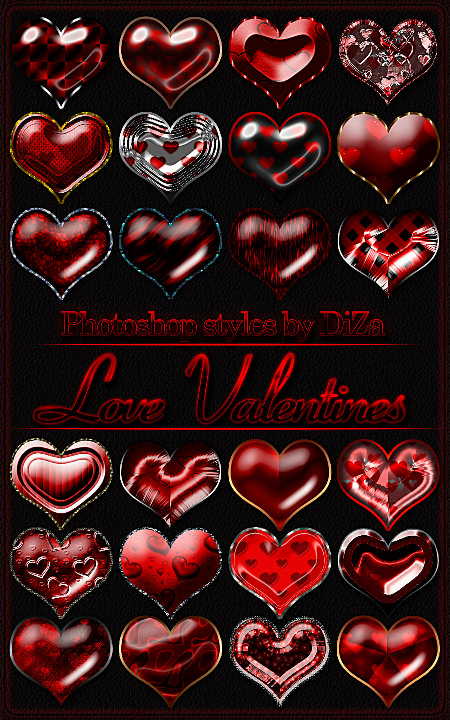Photoshop styles 'Love Valentines'