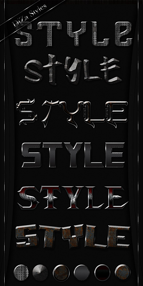 metal styles for photoshop by diza 74