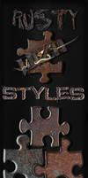Rusty metal styles for design
