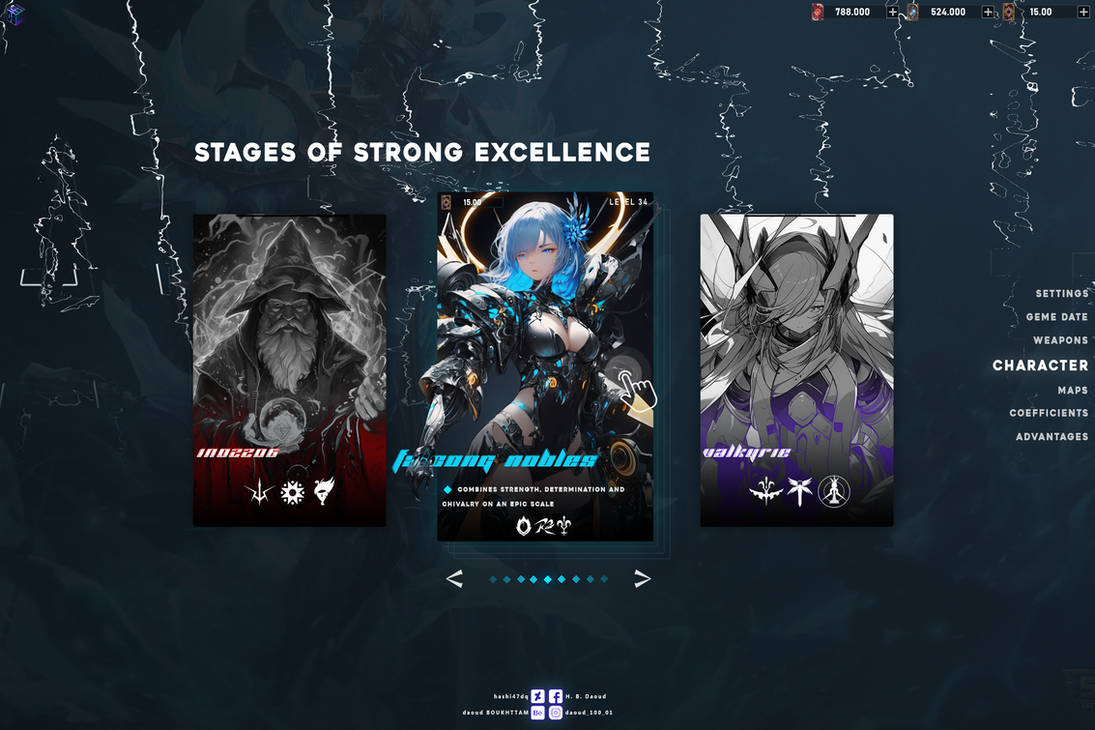 Unlock Character Interface Display interface and character selection#4 by hashi47dq on DeviantArt