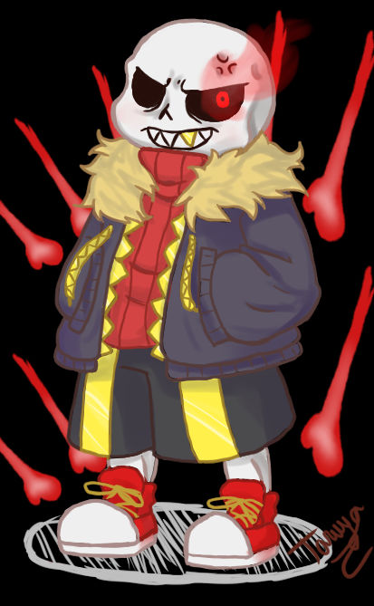 Fell!sans by Taruya-chan on DeviantArt