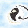 Two ying-yang dragons