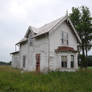 spooky old beat up farm house