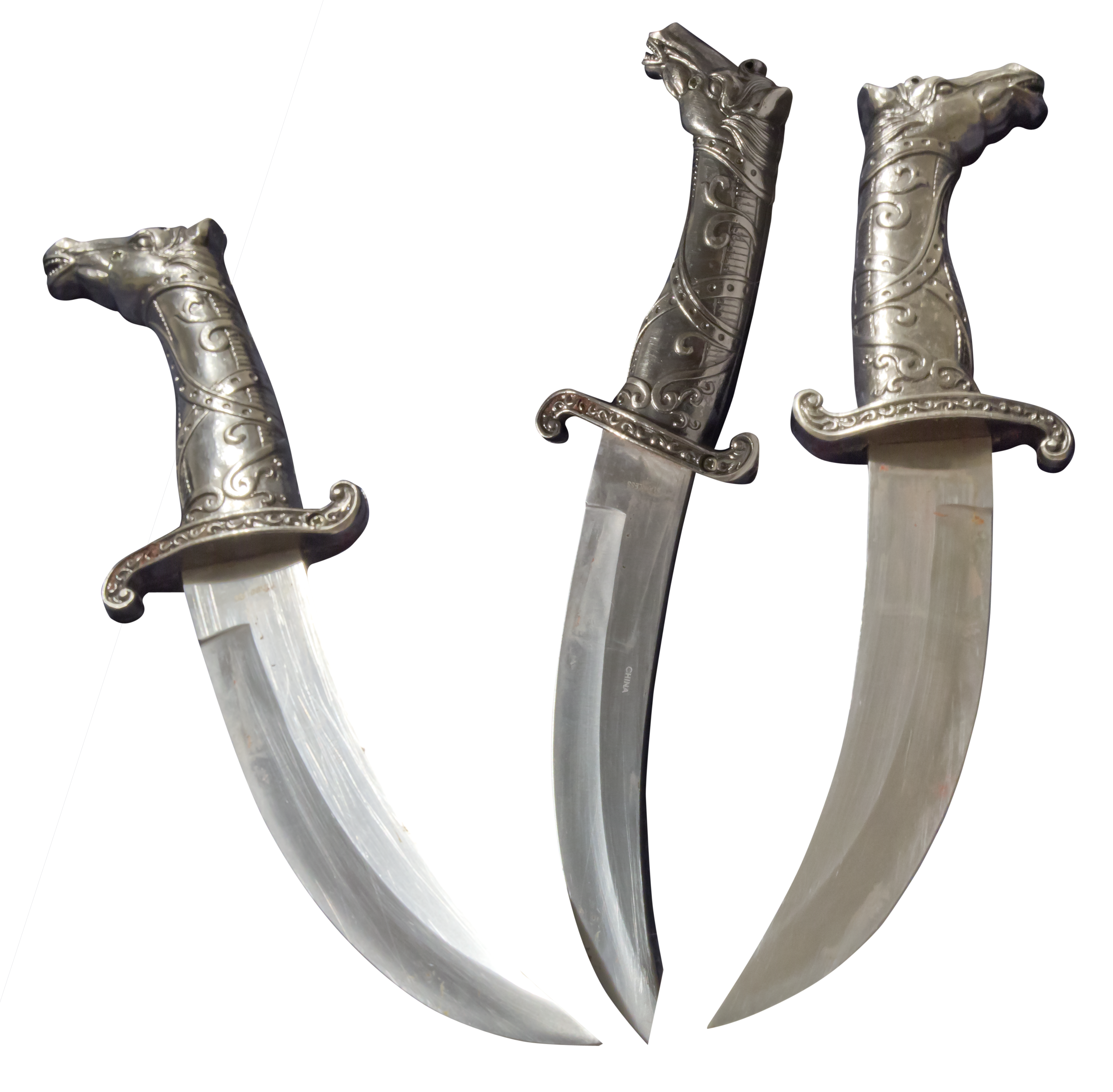 fancy engraved horse knife by Archangelical-Stock