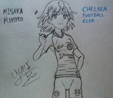 [REQUEST] Misaka Mikoto - Chelsea FC (uncolored)