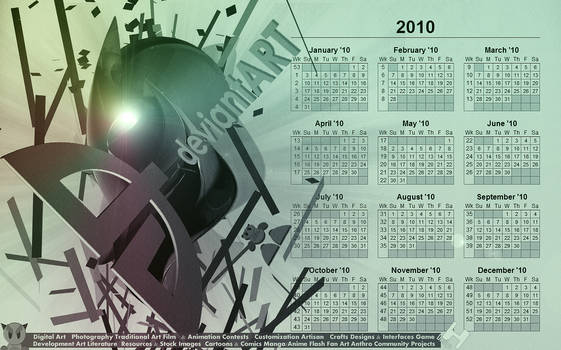 Abstract 2010 DA Calendar