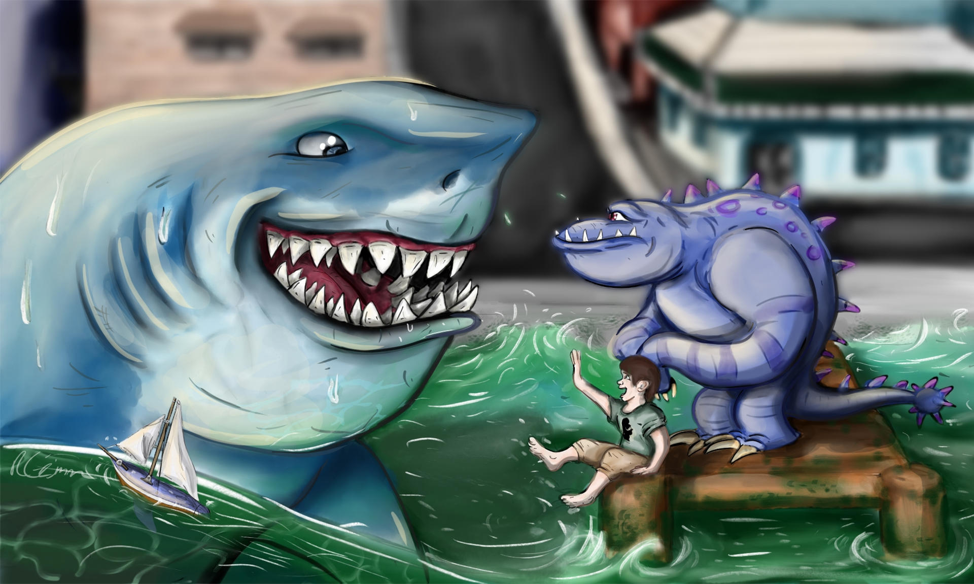 Bruce Scared Deviantart G'Day! Say, Who's your mate? (Bruce the Shark) by MidnightConcept on ...