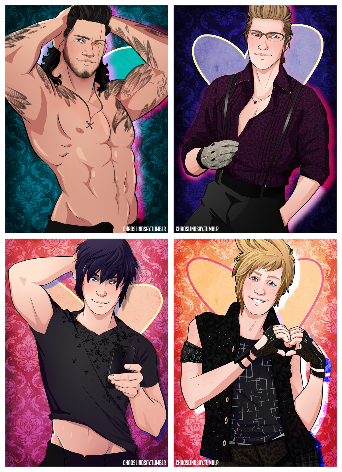 Chocobro Pin-Up Valentines by neomeruru