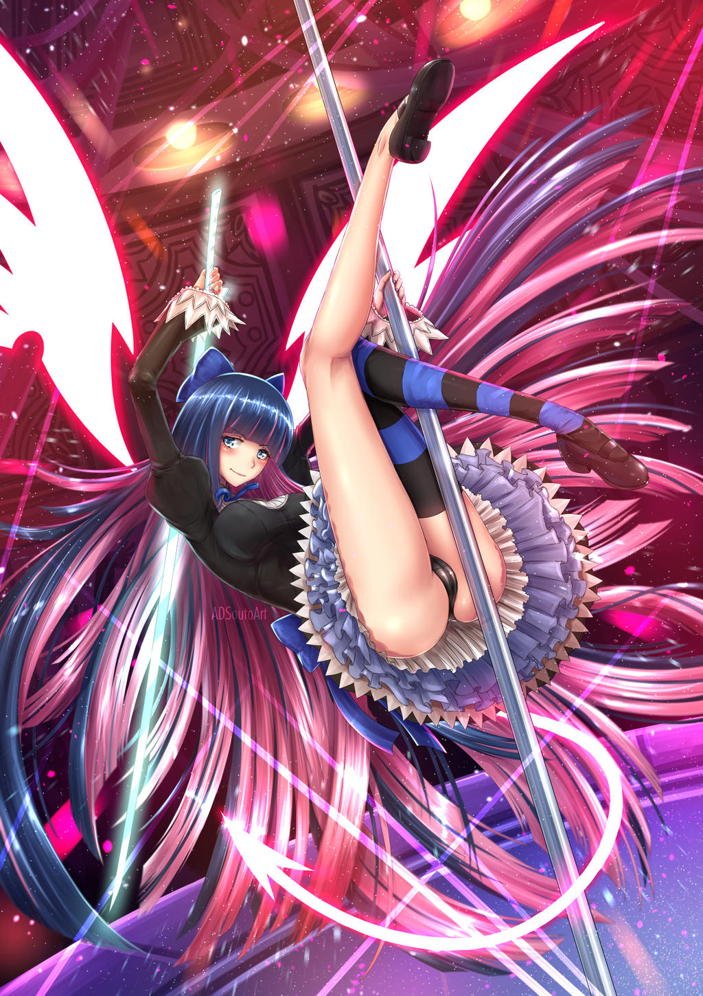 Stocking Anarchy, Sword Dance Master, Goth Loli by ADSouto