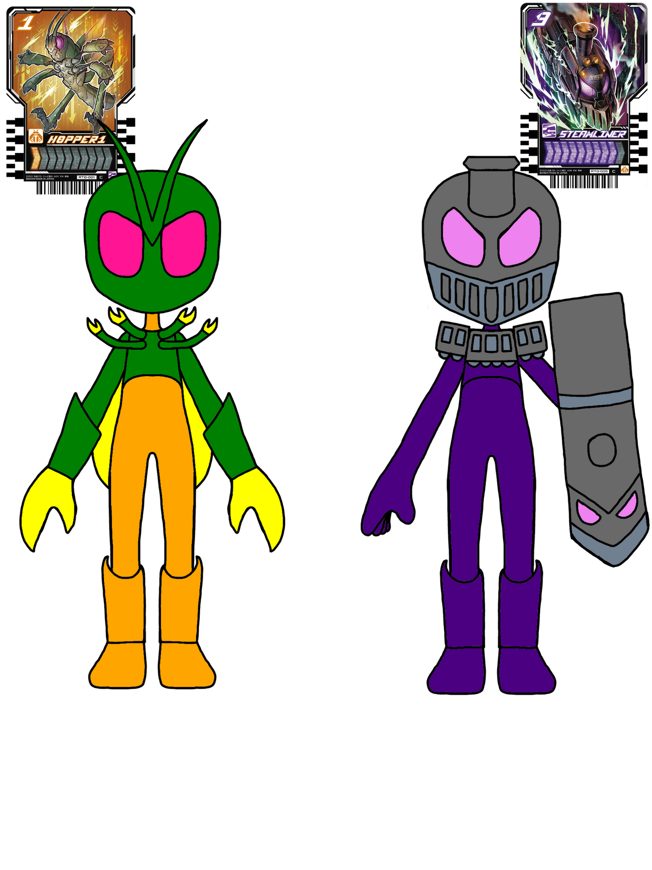 Ninjala OC: Hopper and Liner Space Kaijin