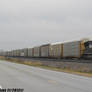 NS 2545 leads 28G Vehicle train @ Springfield, ILL