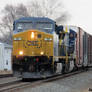 Fresh paint on CSX # 86 leading Q233