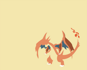 Charizard mega evolution Minimalist