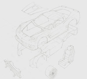Technical Car Drawing