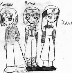Kasuma, Reiku, and Sen