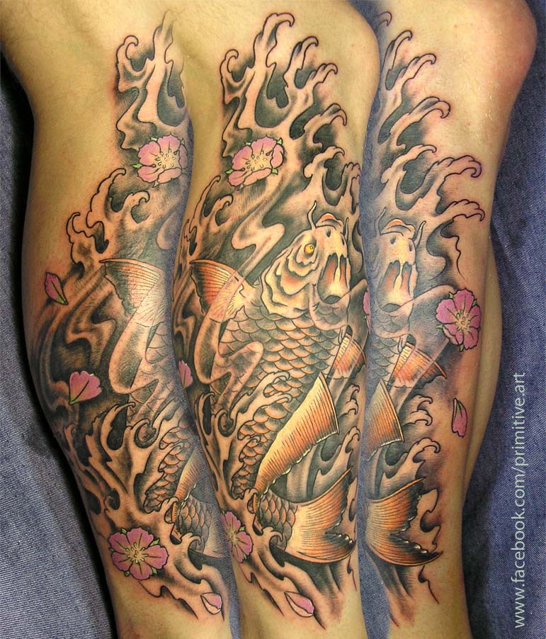 koi fish pastel