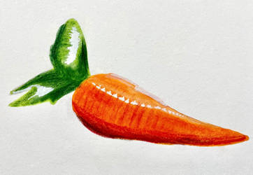 Carrot Drawing (Marker Colored Pencil)