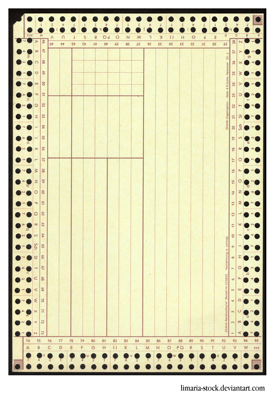 Old Punch Card - blank