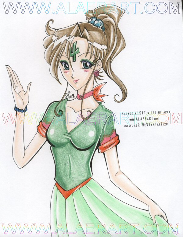 Simple GreennRed Dress Jupiter